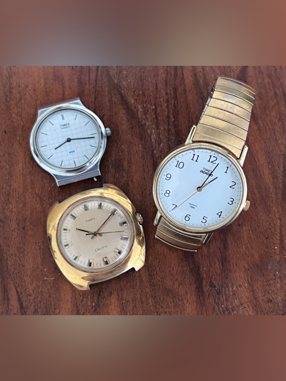 3 vintage, not running mens Timex watches